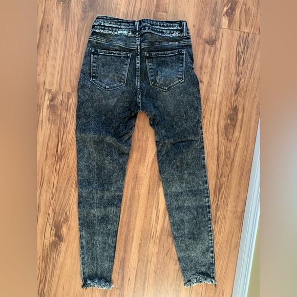 Size 5 kancan black acid wash jeans. - Picture 2 of 4